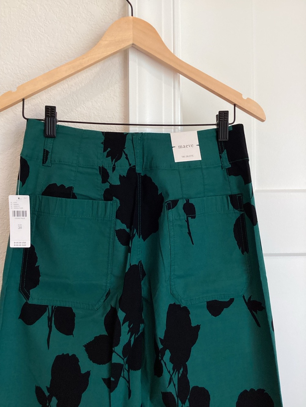 Anthropologie Colette Pants Maeve Cropped Wide-Leg Pants Magic Fabric New 28 - Picture 8 of 10